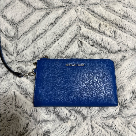 Michael Kors Blue Leather Wristlet - Picture 5 of 5